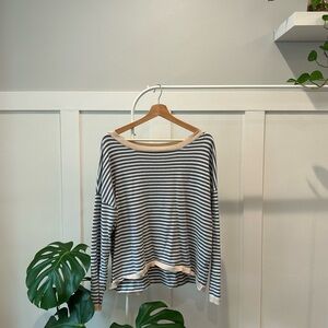 Striped Black and White Women's Top